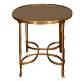 Neoclassical Brass and Granite Side Table in the Style of Bagues