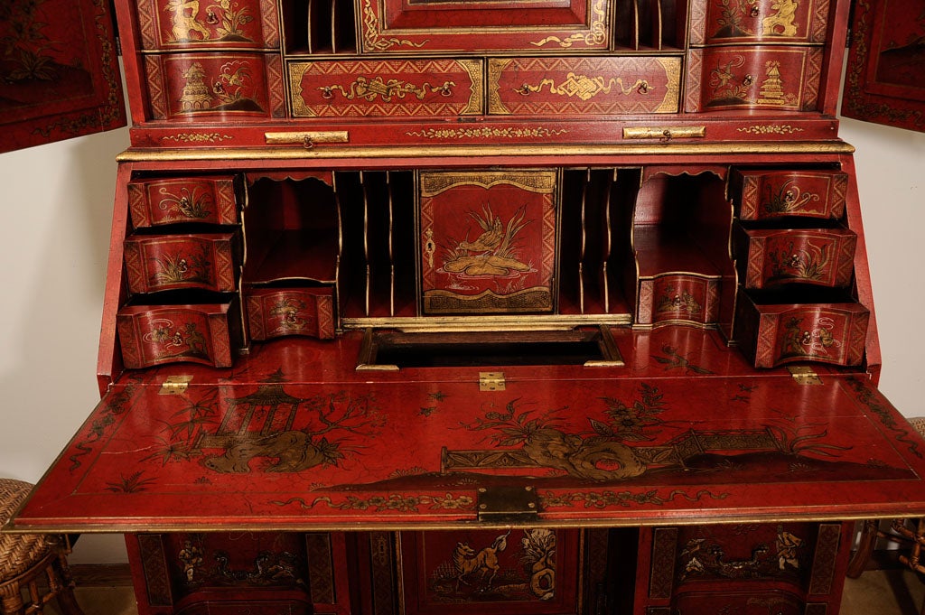 Wood Early 20th Century English Chinoiserie Secretaire