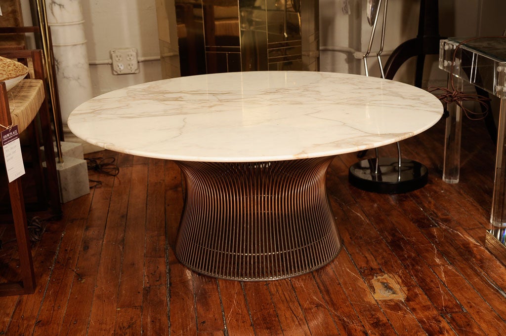 20th Century Warren Platner for Knoll Marble Top Coffee Table