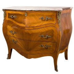 Italian Bombe Marble Top Commode Italian Bombe Marble Top Commode