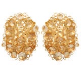Pair of  Vienna Crystal and Gold Plate Sconces