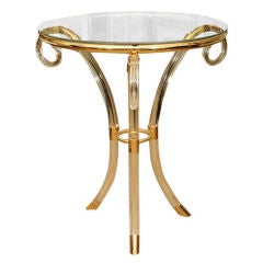 Lucite and Brass Side Table, Gueridon 5