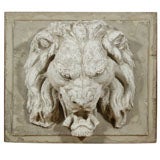 Lion's Head Plaster Wall Plaque