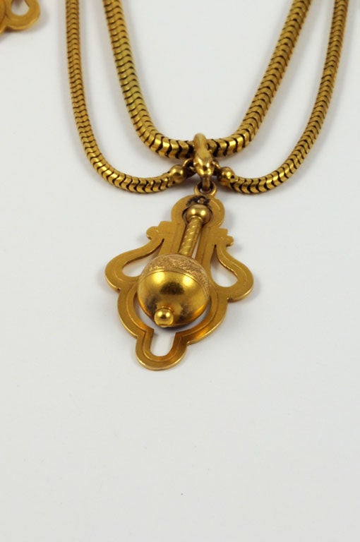PETITE EGYPTIAN REVIVAL SNAKE NECKLACE In Excellent Condition In Los Angeles, CA