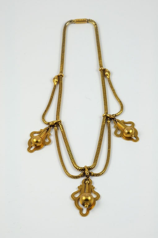 19th Century PETITE EGYPTIAN REVIVAL SNAKE NECKLACE