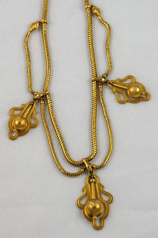 Gold PETITE EGYPTIAN REVIVAL SNAKE NECKLACE