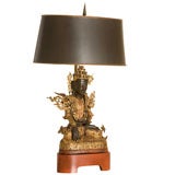 Custom Table Lamp Featuring a Burmese Cast Bronze Buddha