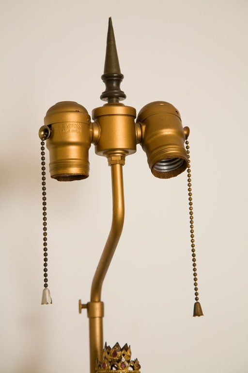 Custom Table Lamp Featuring a Burmese Cast Bronze Buddha at 1stDibs