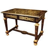 An Ebony and Boulle Work Brass Inlaid Side Table
