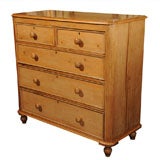 Antique Edwardian Large Scale Pine Chest of Drawers