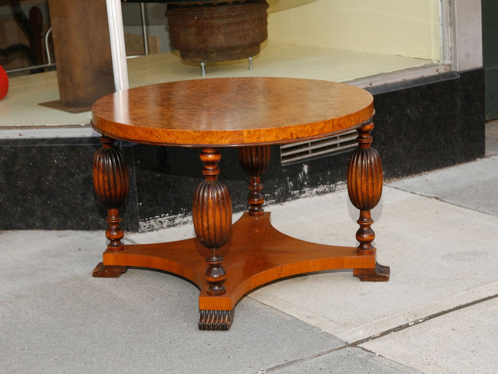 Art Deco Burlwood Table