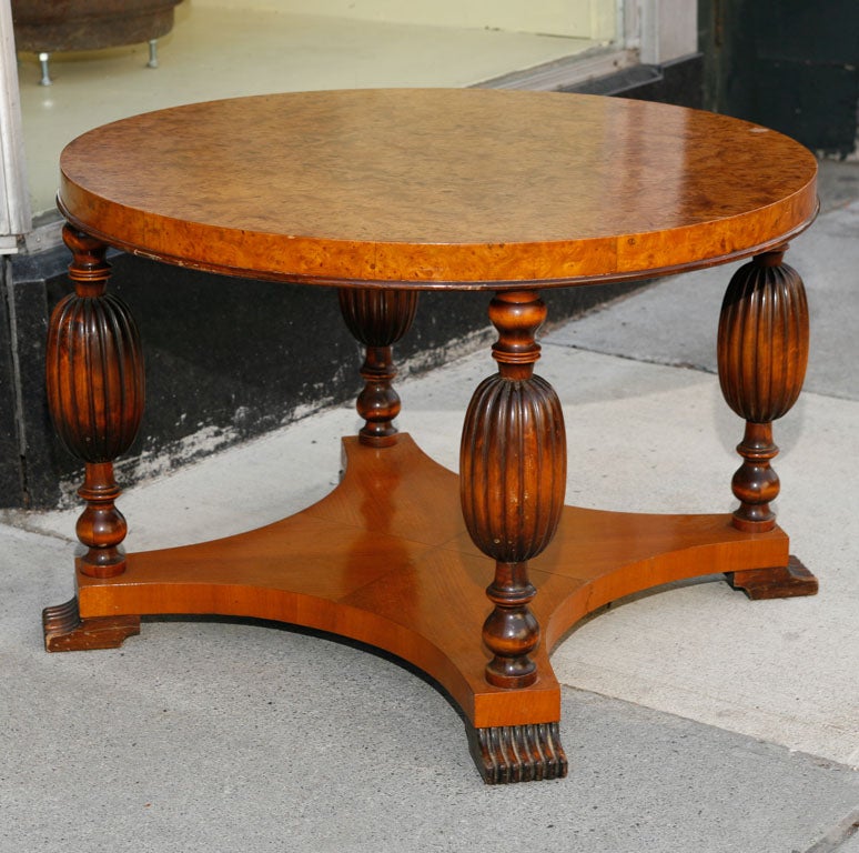 Art Deco Burlwood Table For Sale 3