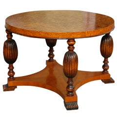 Art Deco Burlwood Table