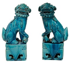 Antique A Pair of Chinese Export Foo Dogs