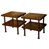 4 steel industrial end tables