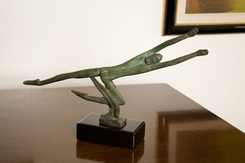 Metalwork Baruch Saktsier bronze signed For Sale