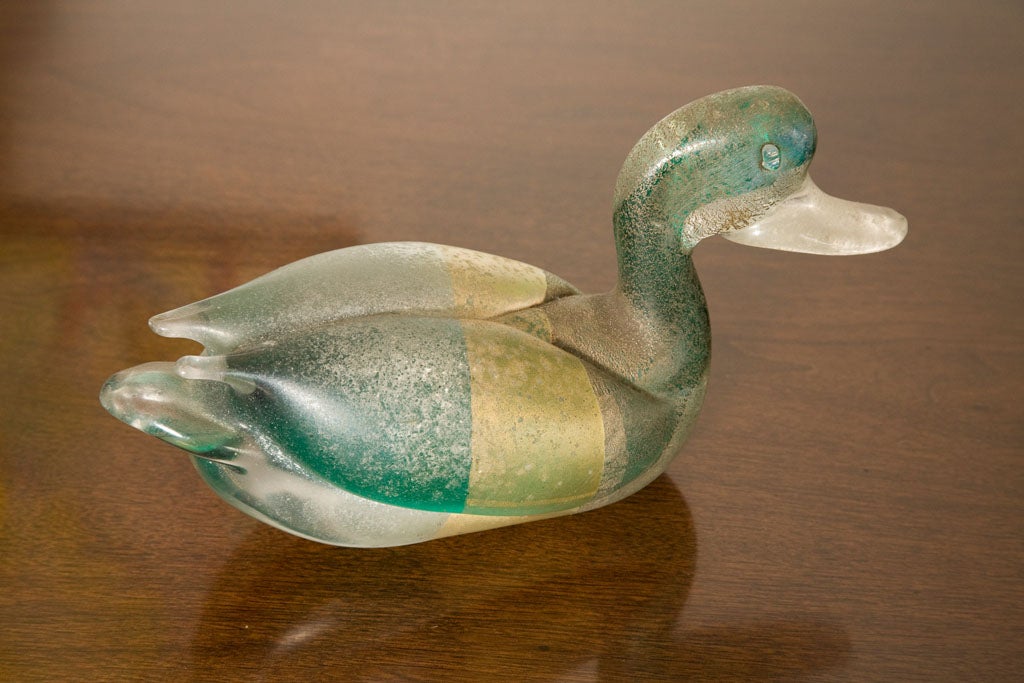 glass with duck inside