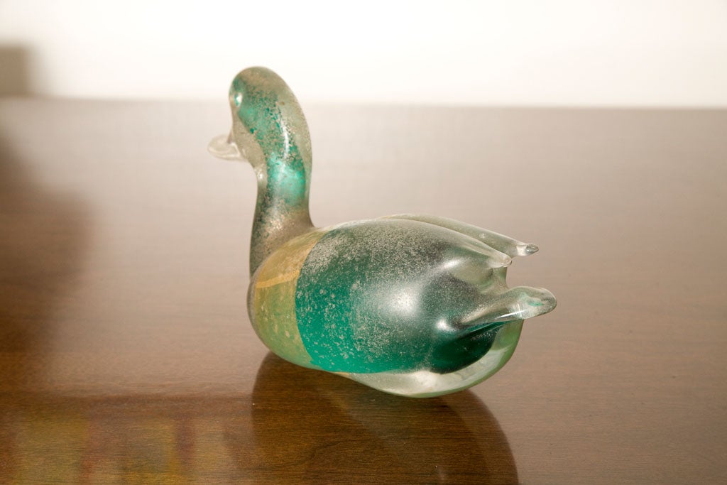 green glass duck