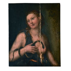 Painting Of Cleopatra With A Snake