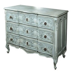 French Provincial Custom Painted  Commode or Chest Finely Carved