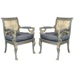 Pair of Arm Chairs by Maison Jansen