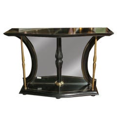 Mirrored Console with Brass Inlay stamped Jansen