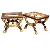 Pair of Russian Footstools / Benches