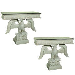 Pair of Marble Top Consoles