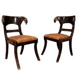 Set of six tortoise shell veneer dining chairs by Maitland Smith