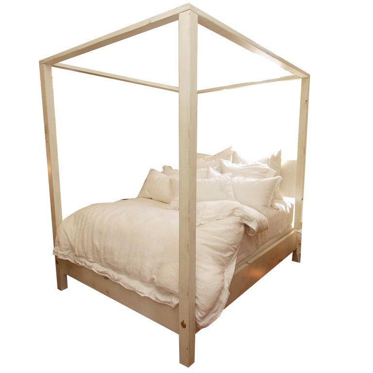 One of a Kind Queen Four Poster Canopy Bed