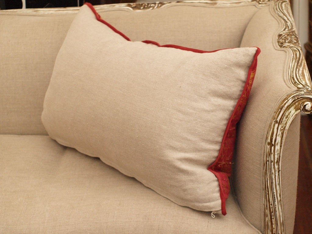 19th Cent. Antique French Silk Pillow 4