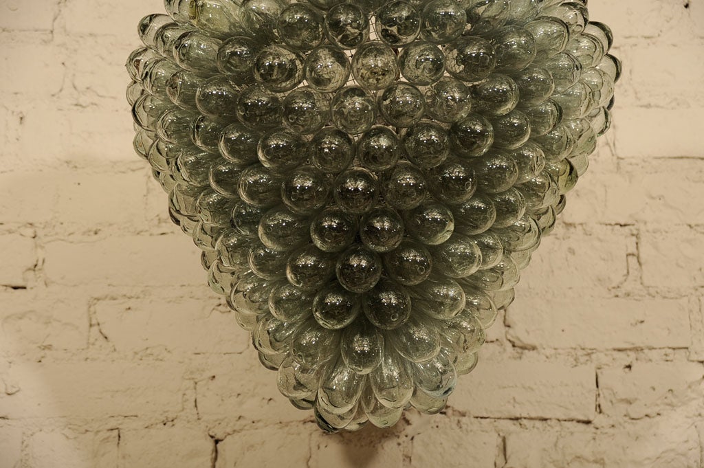 Large Hanging Glass Grape Lantern In Excellent Condition For Sale In New York, NY
