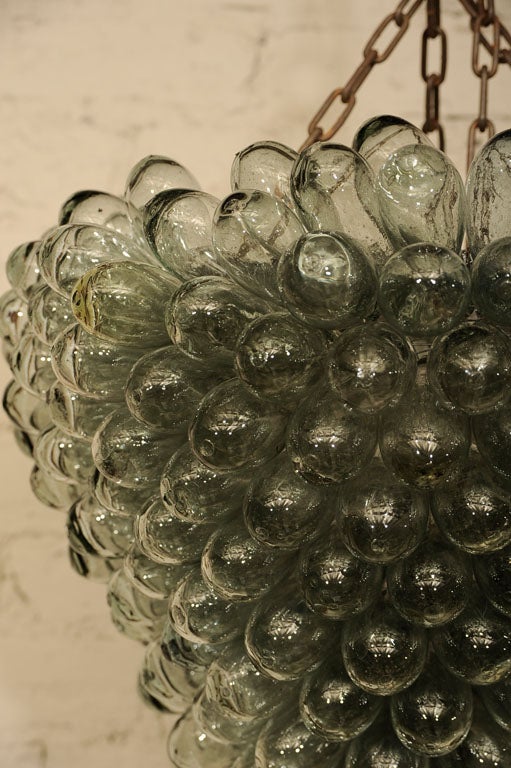 Large Hanging Glass Grape Lantern For Sale 3