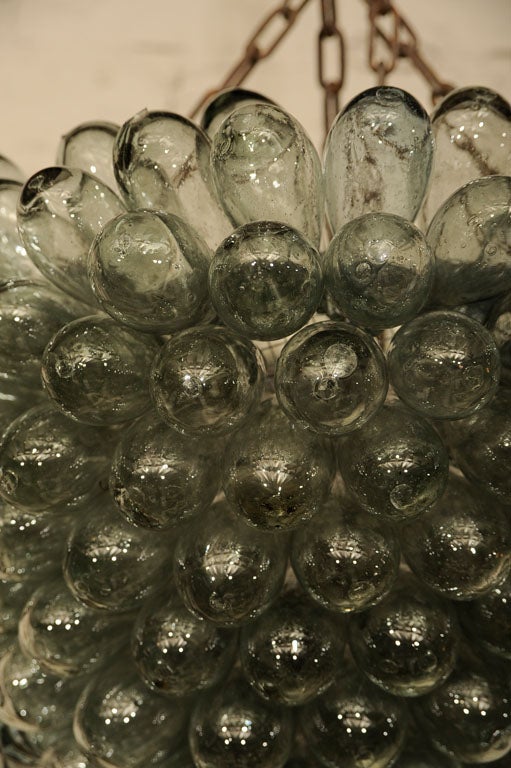 Large Hanging Glass Grape Lantern For Sale 4