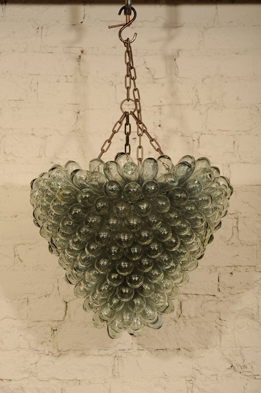 Large Hanging Glass Grape Lantern For Sale 5