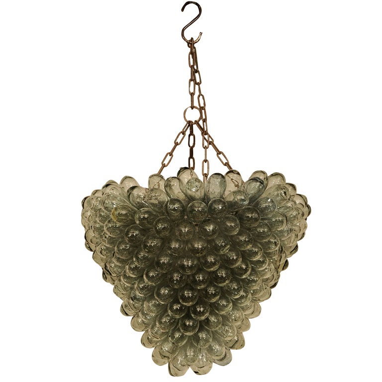 Large Hanging Glass Grape Lantern For Sale