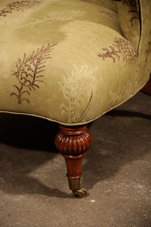 Very Rare Pair of Antique Upholstered Arm Chairs