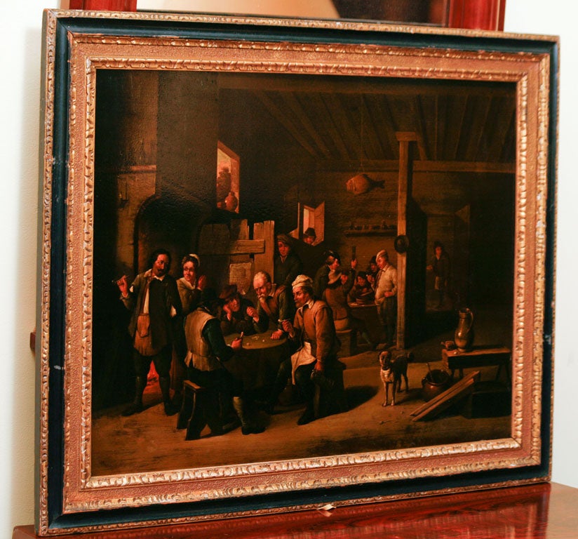 Dutch painting of a tavern scene