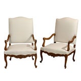 Pair of Regence Style French Armchairs
