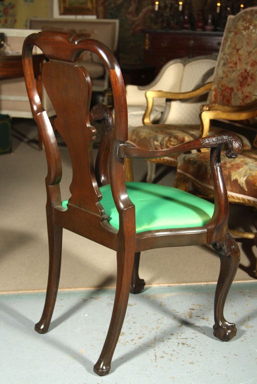 Set of Irish Mahogany Dining Chairs For Sale 3