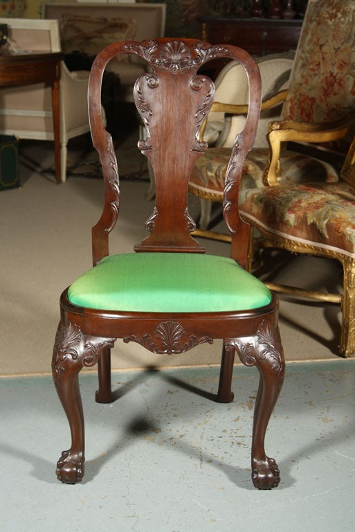 Set of Irish Mahogany Dining Chairs For Sale 6