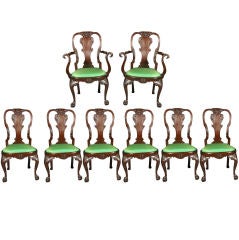 Set of Irish Mahogany Dining Chairs