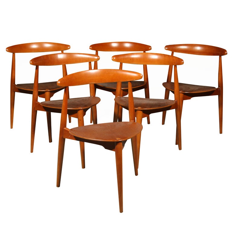 Set of Hans Wegner Dining Chairs For Sale