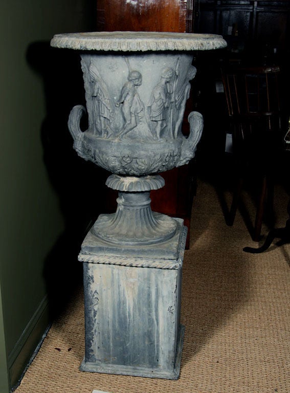 Set of English Lead Urns