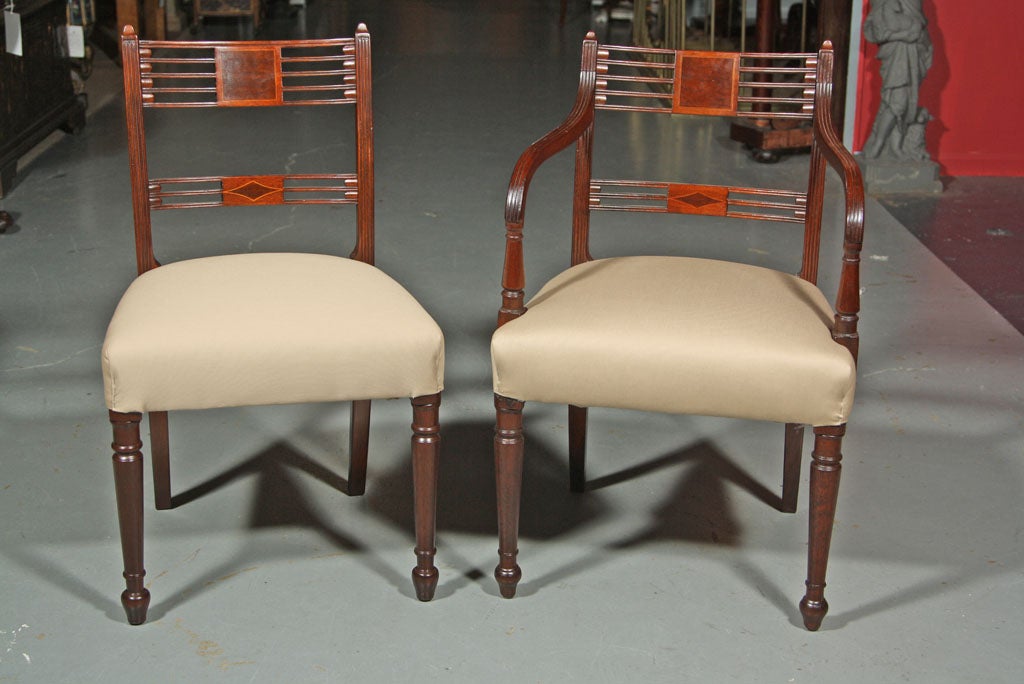 English Set of Regency Dining Chairs For Sale