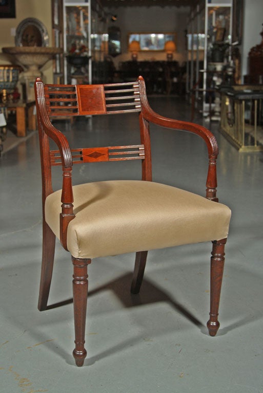 Mahogany Set of Regency Dining Chairs For Sale
