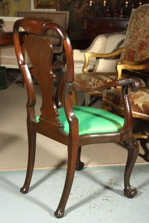 Set of Irish Mahogany Dining Chairs For Sale at 1stDibs