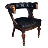 Danish 19th Century Oak Fauteuil de Bureau (Desk Chair)