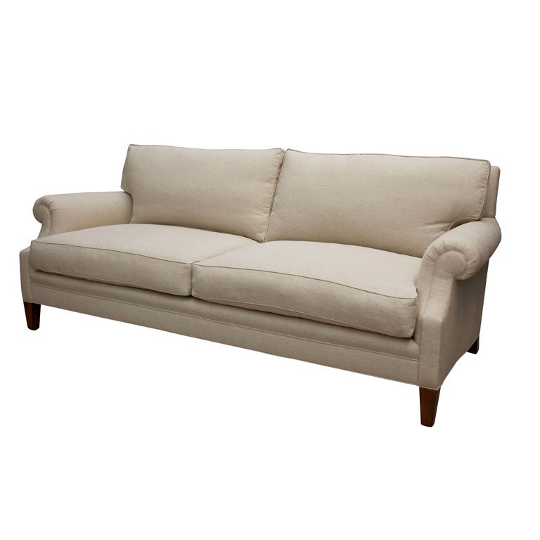Elton By Lee Stanton Upholstered Sofa, Stanton Leather Sofa With Tufted Seat And Back In Camel