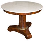 An Empire Table in Mahogany with Marble Top, Circa 1840